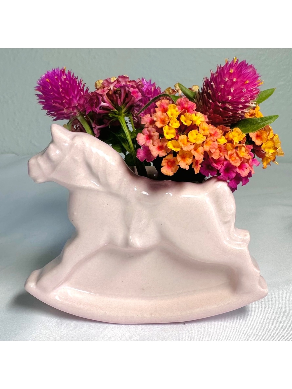 Vintage Mid-Century Haeger Pottery Rocking Horse Planter